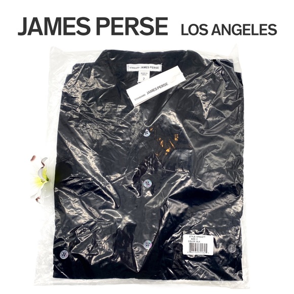 NWT Standard James Perse Men's Cotton Western Button Down Shirt - Picture 7 of 15